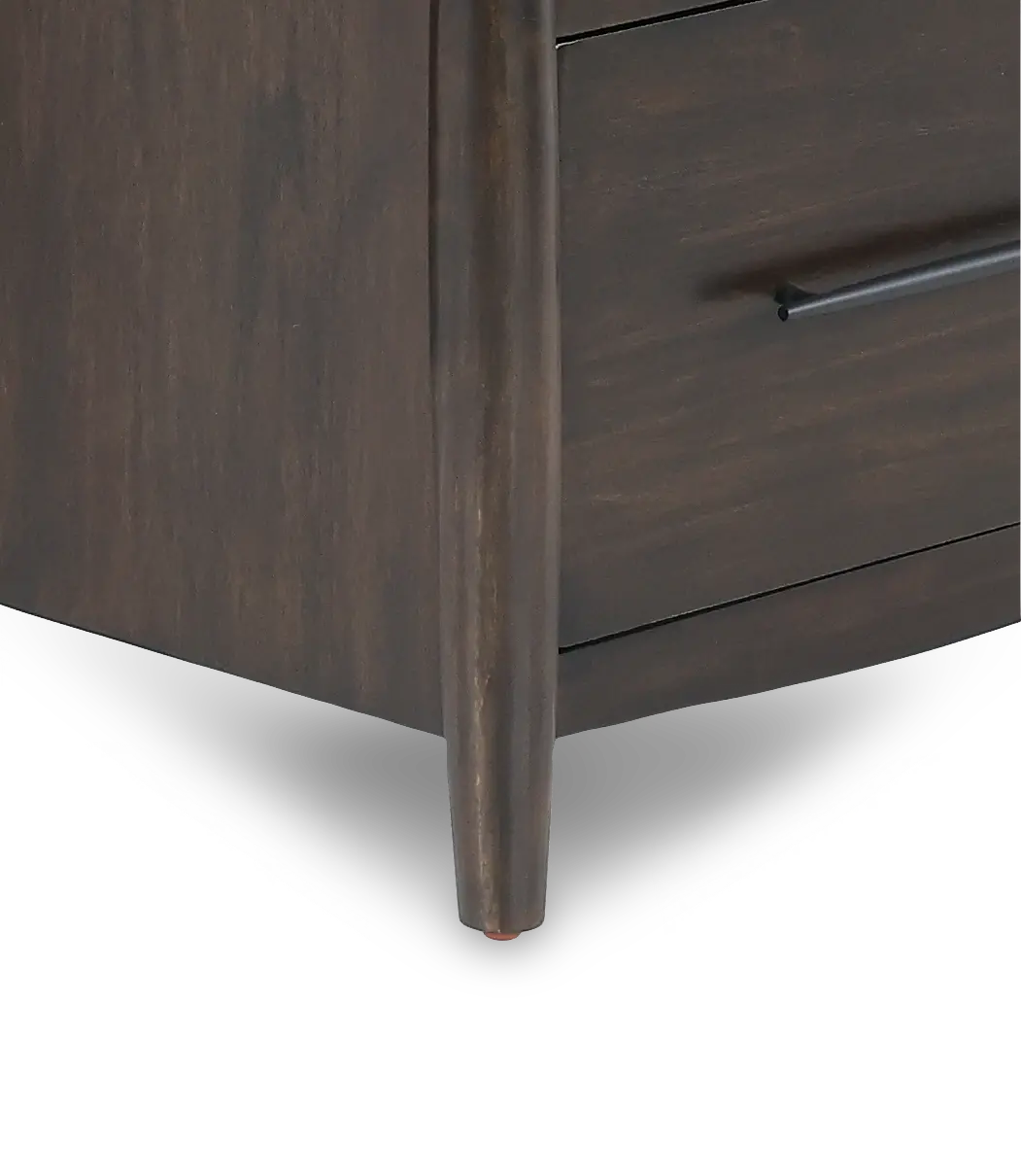 Koko Minx Brown 2-Drawer Nightstand-7