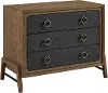 Elure Peppercorn Black and Latte Brown Bachelor Chest