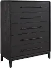 Elure Peppercorn Black 5-Drawer Chest