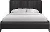 Elure Peppercorn Black Waterfall King Bed