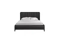 Elure Peppercorn Black Waterfall King Bed
