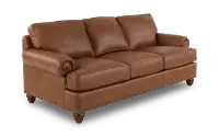 Teton Molasses Leather Sofa