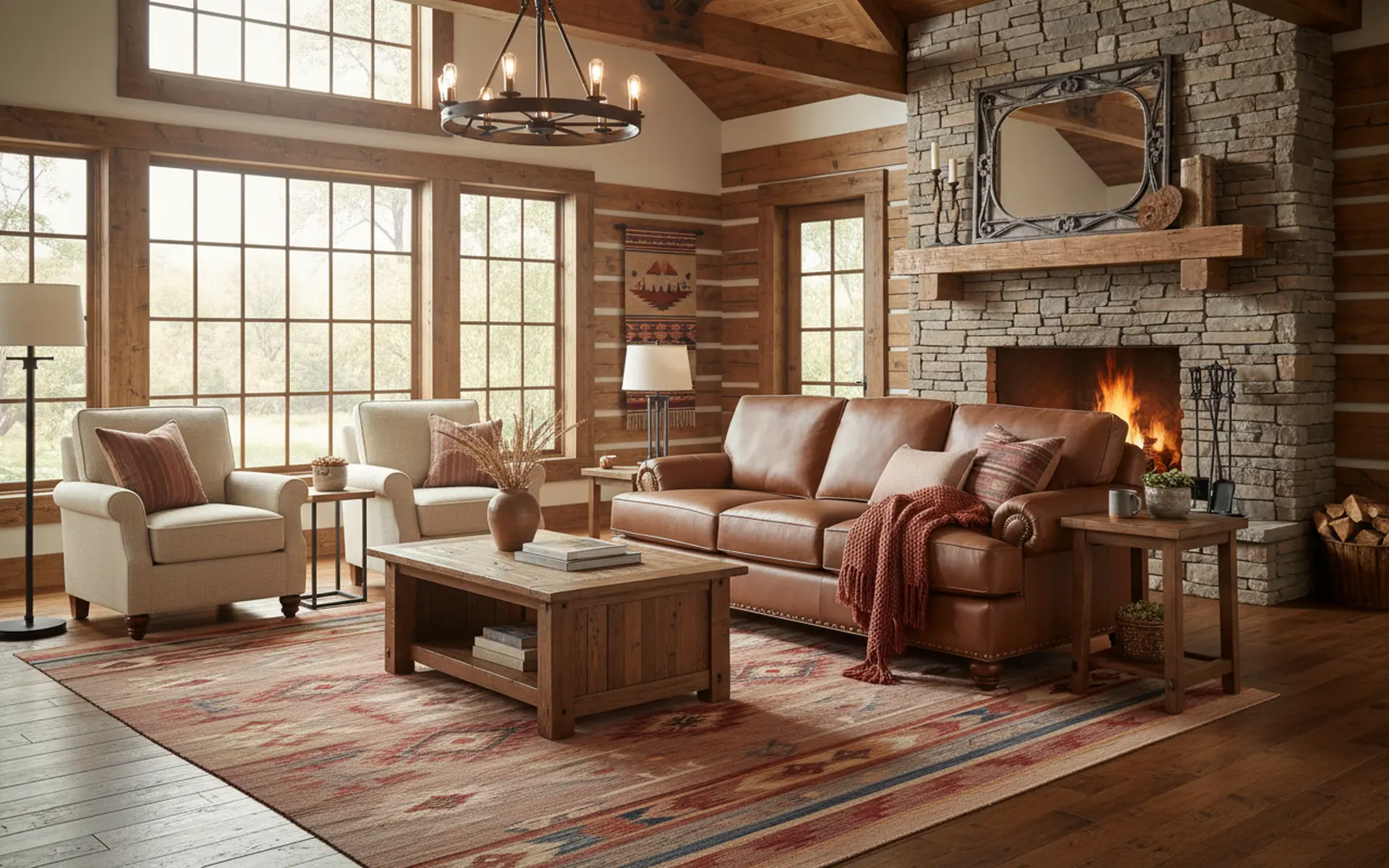 Teton Molasses Leather Sofa-2