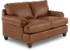 Teton Molasses Leather Loveseat
