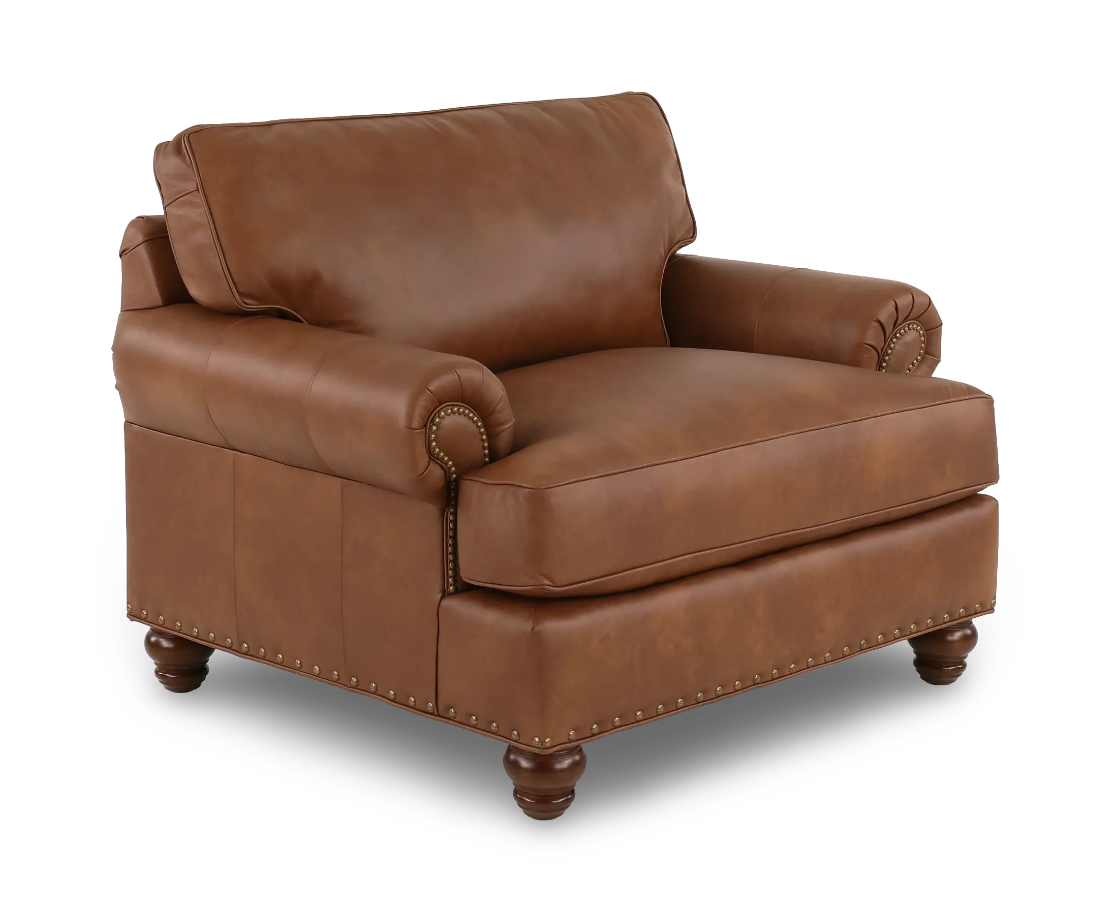 Teton Molasses Leather Chair-1