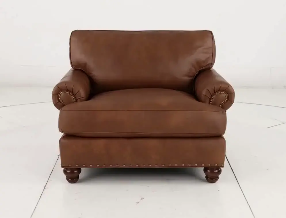 Teton Molasses Leather Chair-9