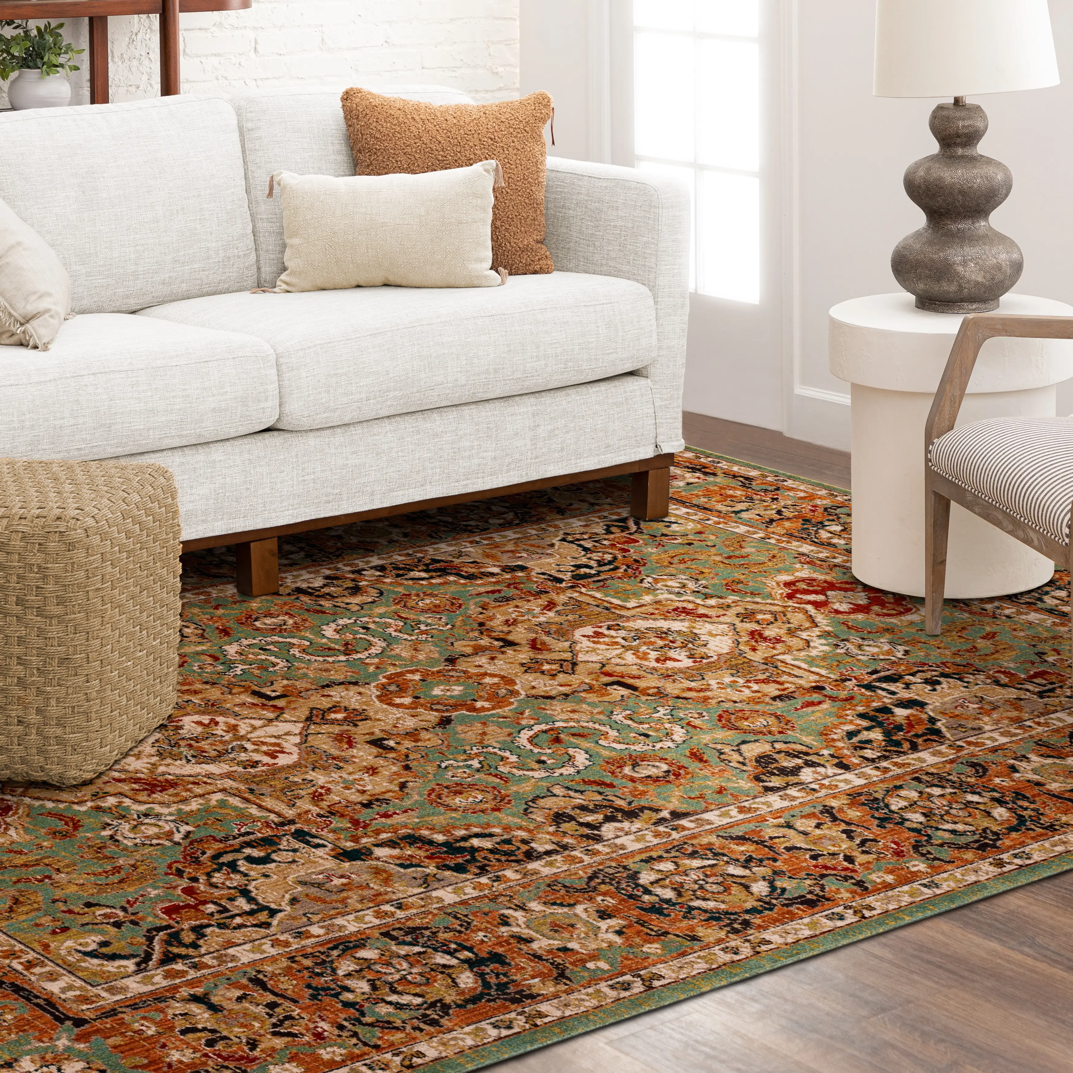 90938-50123/8X11 Dahar 8 x 11 Aquamarine Area Rug-2
