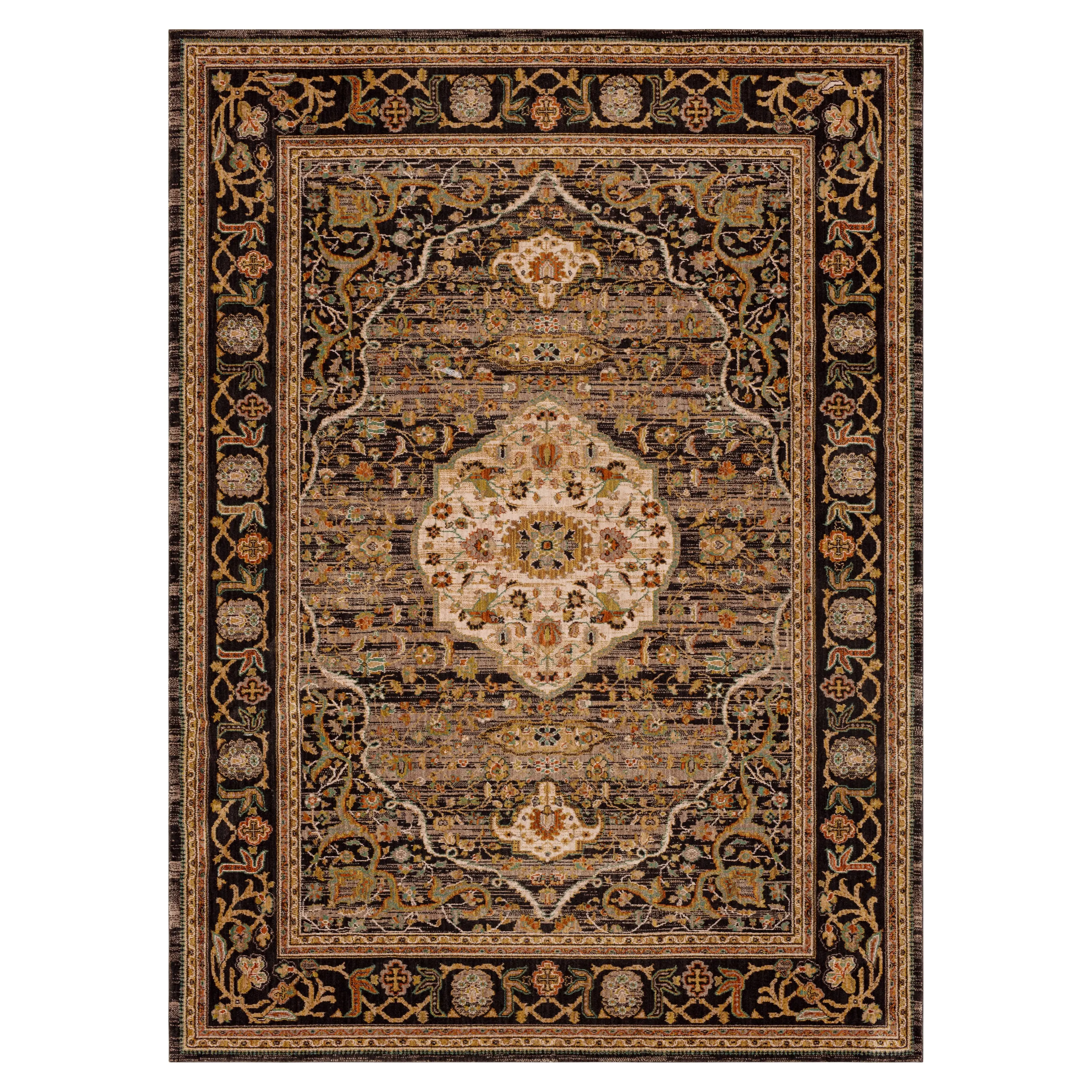90661-09097/9.6X12.11 Petra 10 x 13 Charcoal Area Rug-1