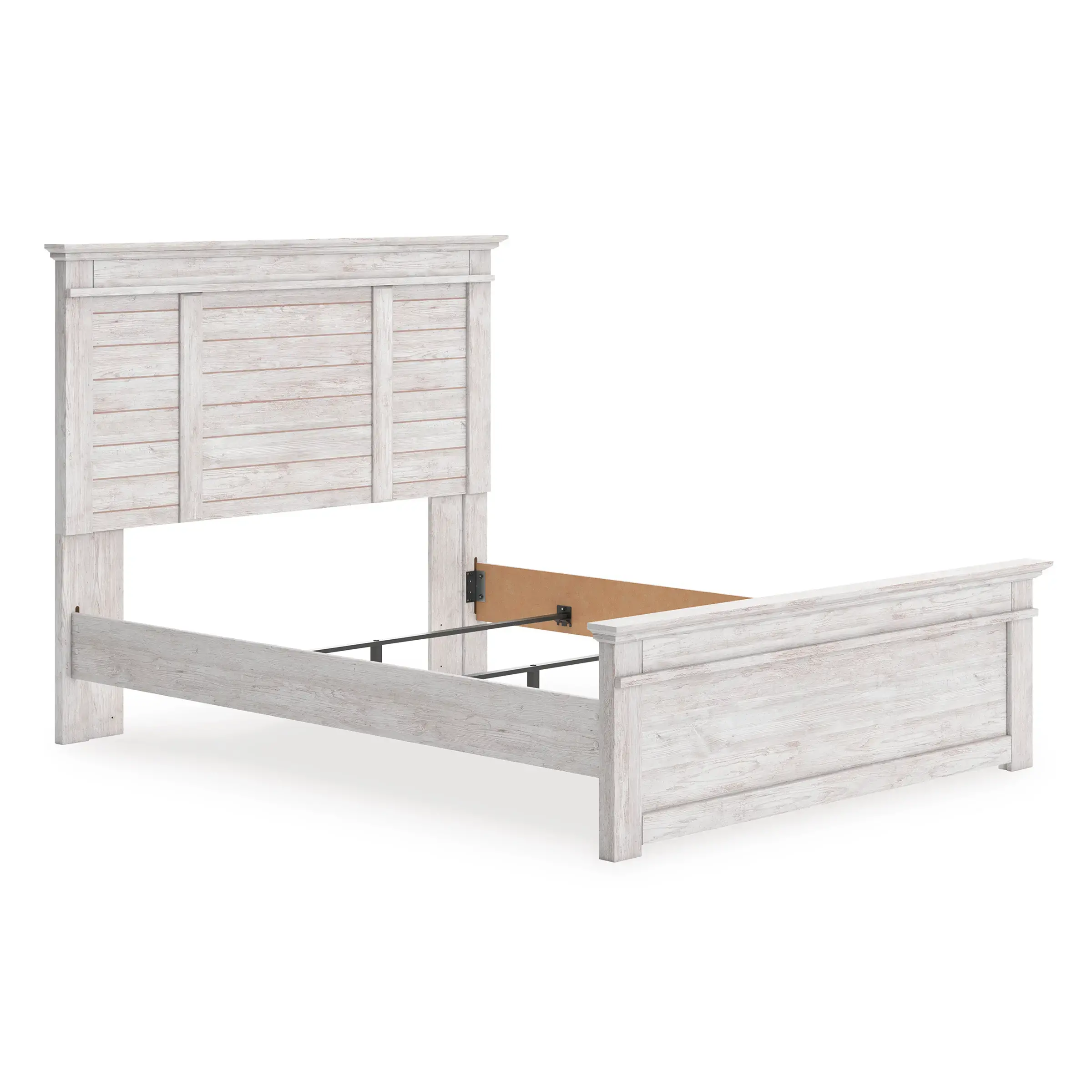 Whisper Whitewash Paneled Queen Bed-5