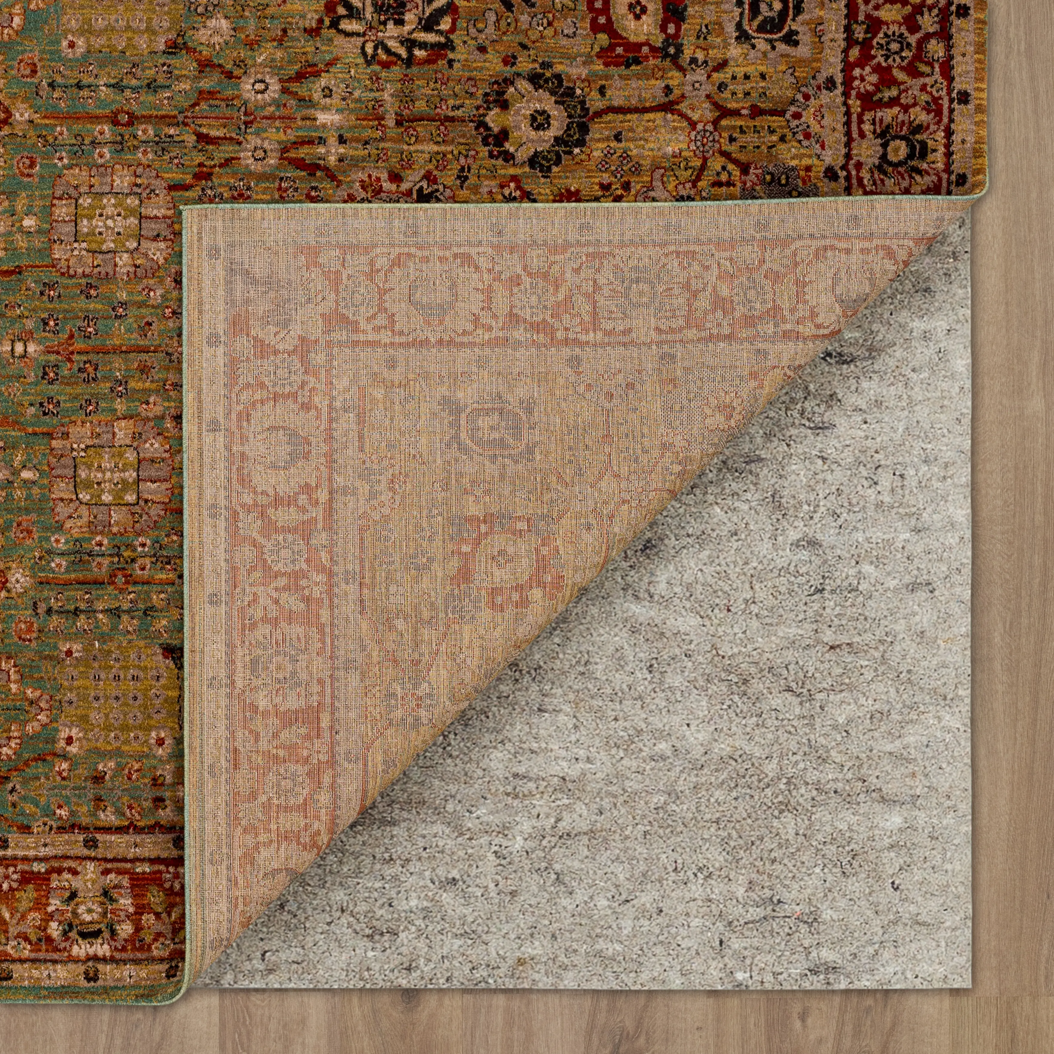 90668-50123/5.3X7.10 Myanmar 5 x 8 Aquamarine Area Rug-4