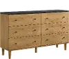 Sarah Prairie Oak 6-Drawer Dresser