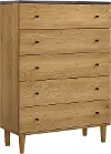 Sarah Prairie Oak 5-Drawer Chest