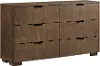 Regency Toffee Brown 6-Drawer Dresser