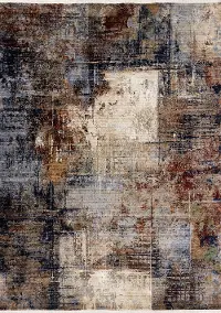 Serene 8 x 10 Blue and Beige Area Rug