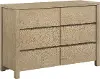 Newberry Beige 6-Drawer Dresser