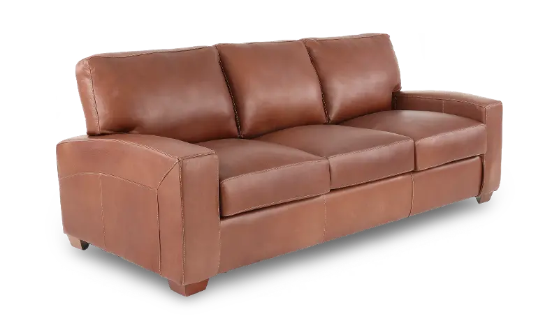 Kent Almond Leather Sofa