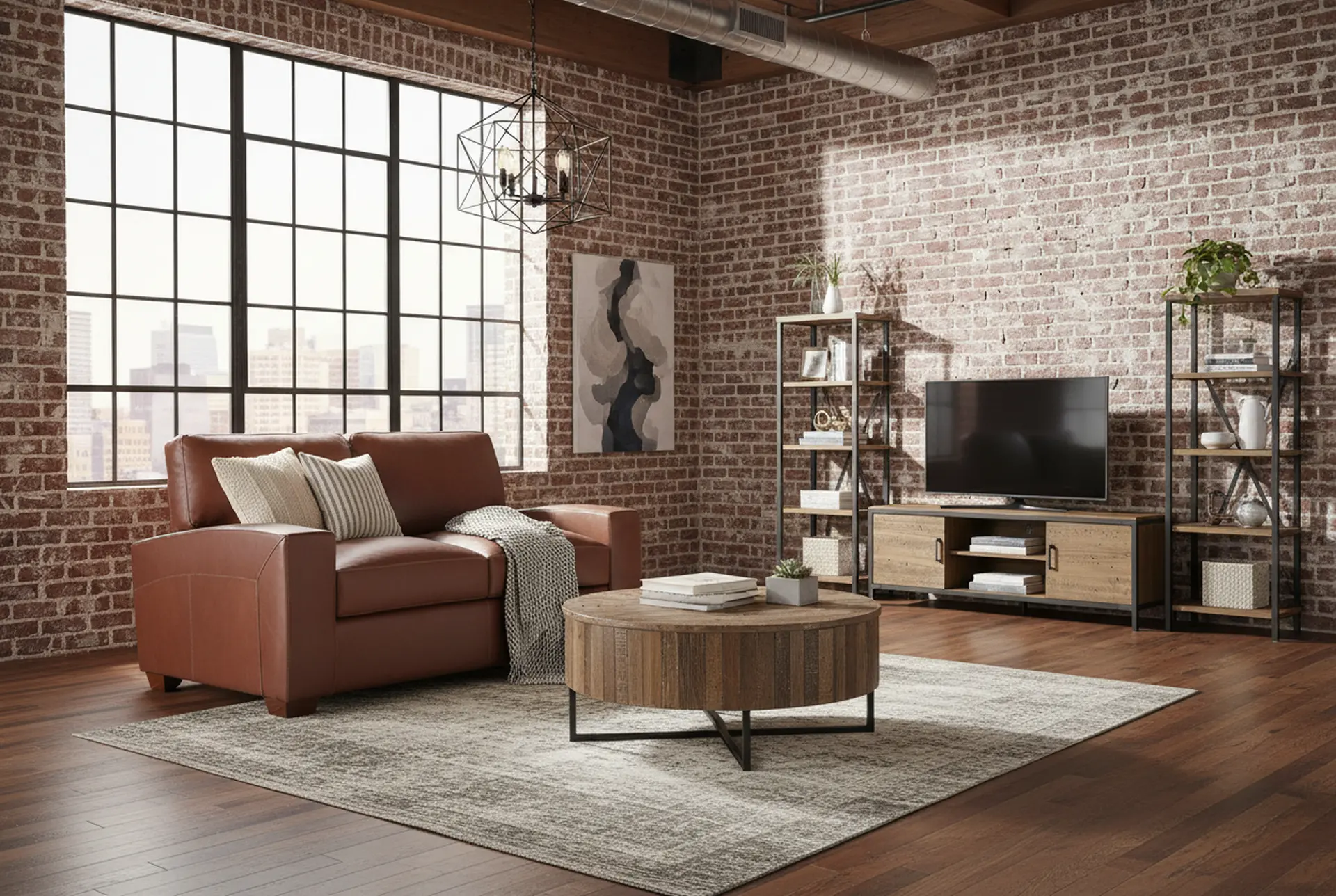 Kent Almond Leather Loveseat-10