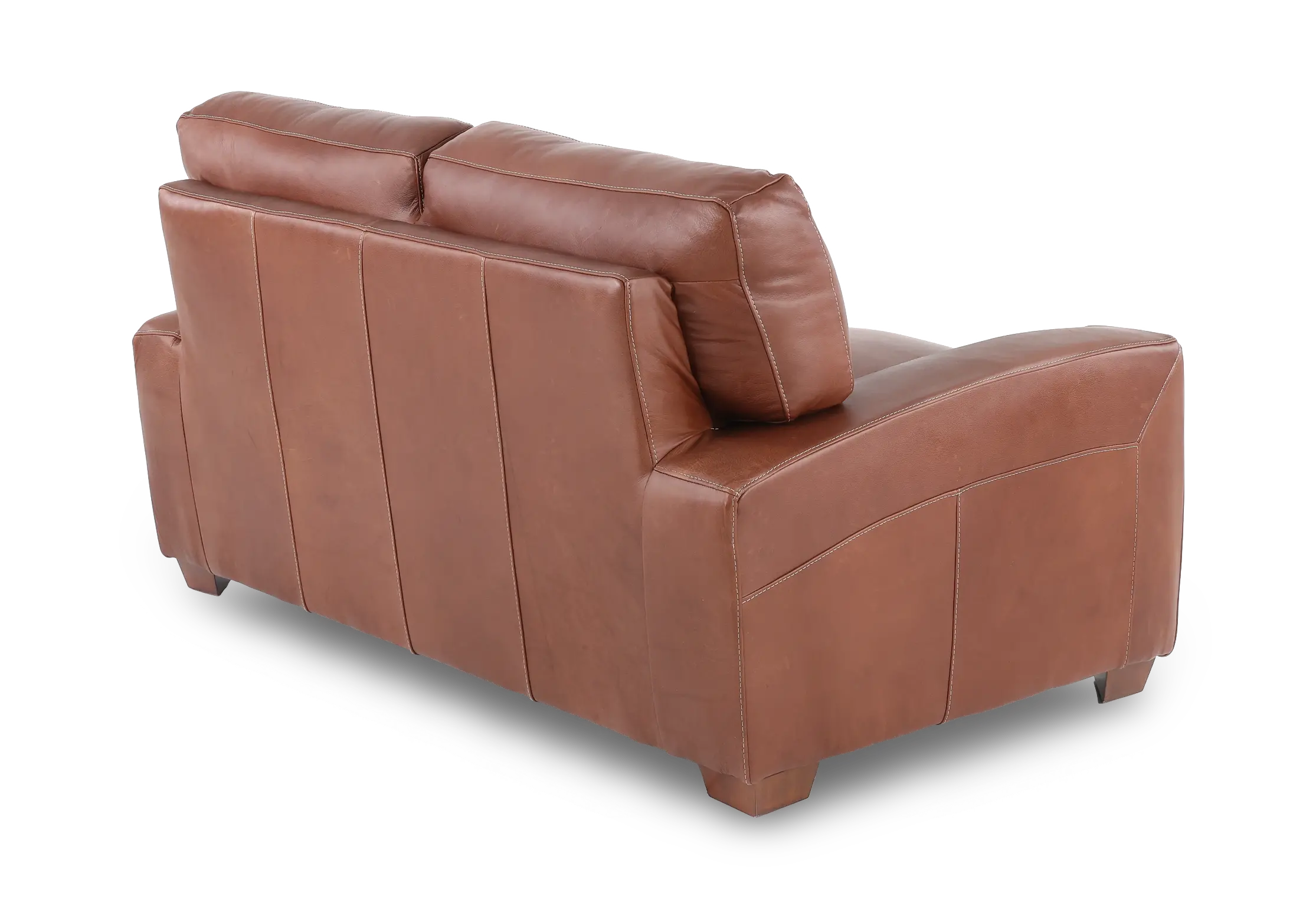 Kent Almond Leather Loveseat-5