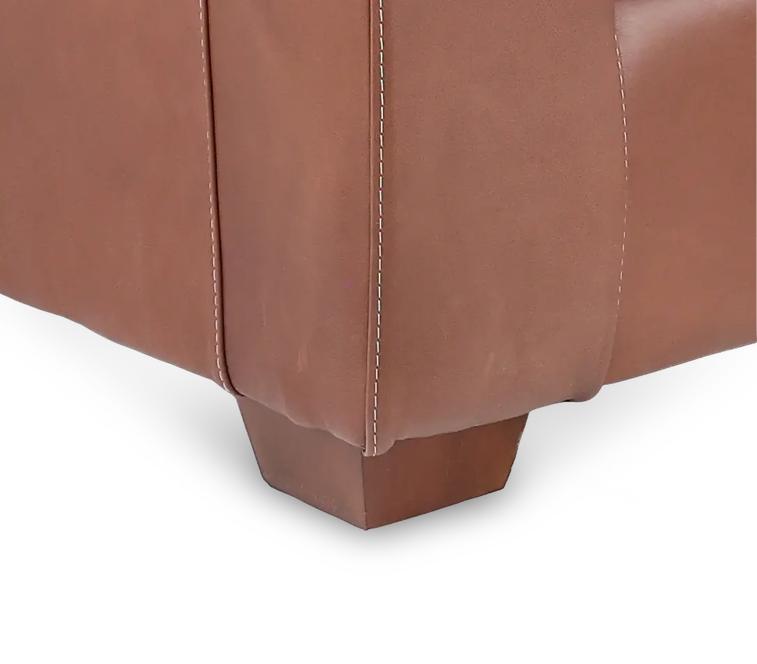 Kent Almond Leather Loveseat-6