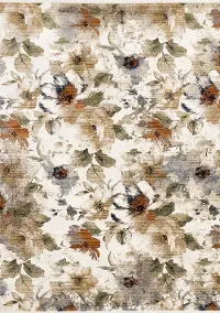 Serene 5 x 8 Beige Floral Area Rug