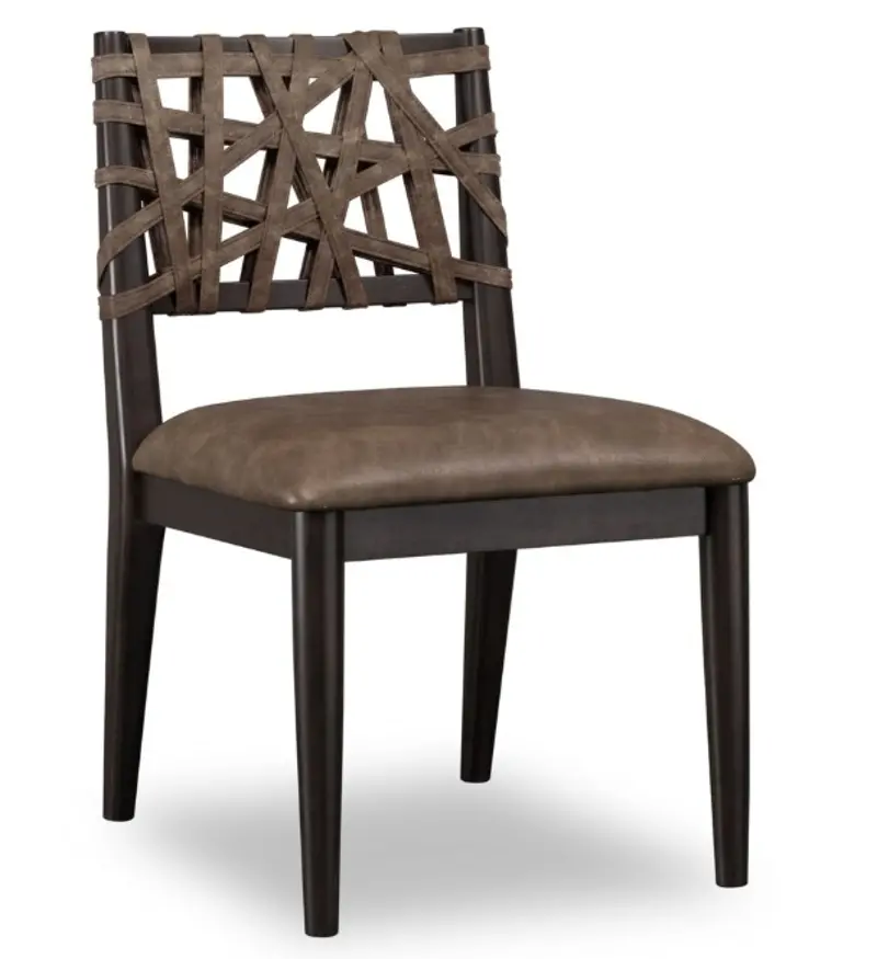Koko Minx Brown Woven Back Dining Chair