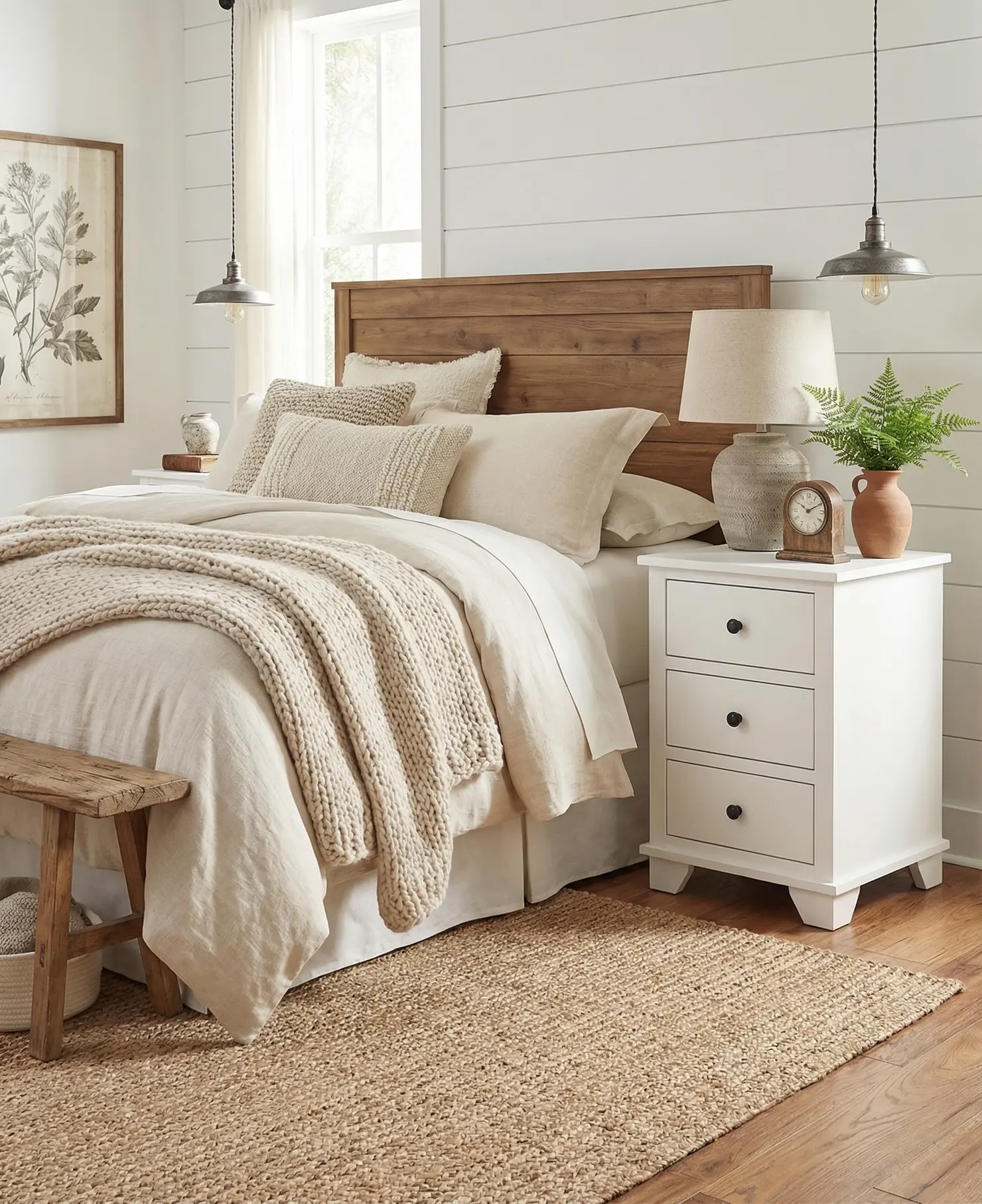 Portland Snow White 3-Drawer Nightstand-10
