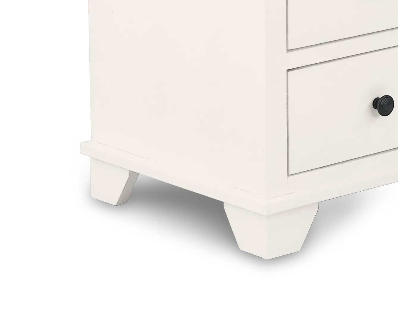 Portland Snow White 3-Drawer Nightstand-6