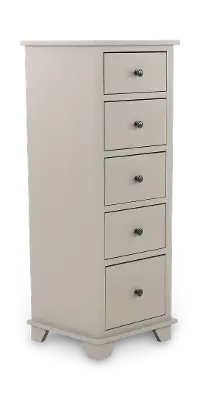 Portland Storm Gray 5-Drawer Lingerie Chest