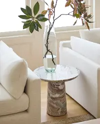 BOPT001-182020 Portola 18  Marble End Table