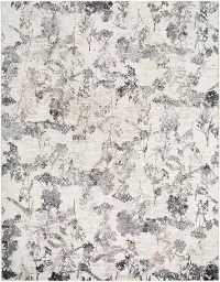 GKK2301-575 Gakko 5 x 7 Beige and Gray Floral Area Rug