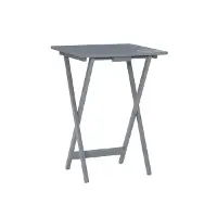Compass 26.38 H Gray Tray Table