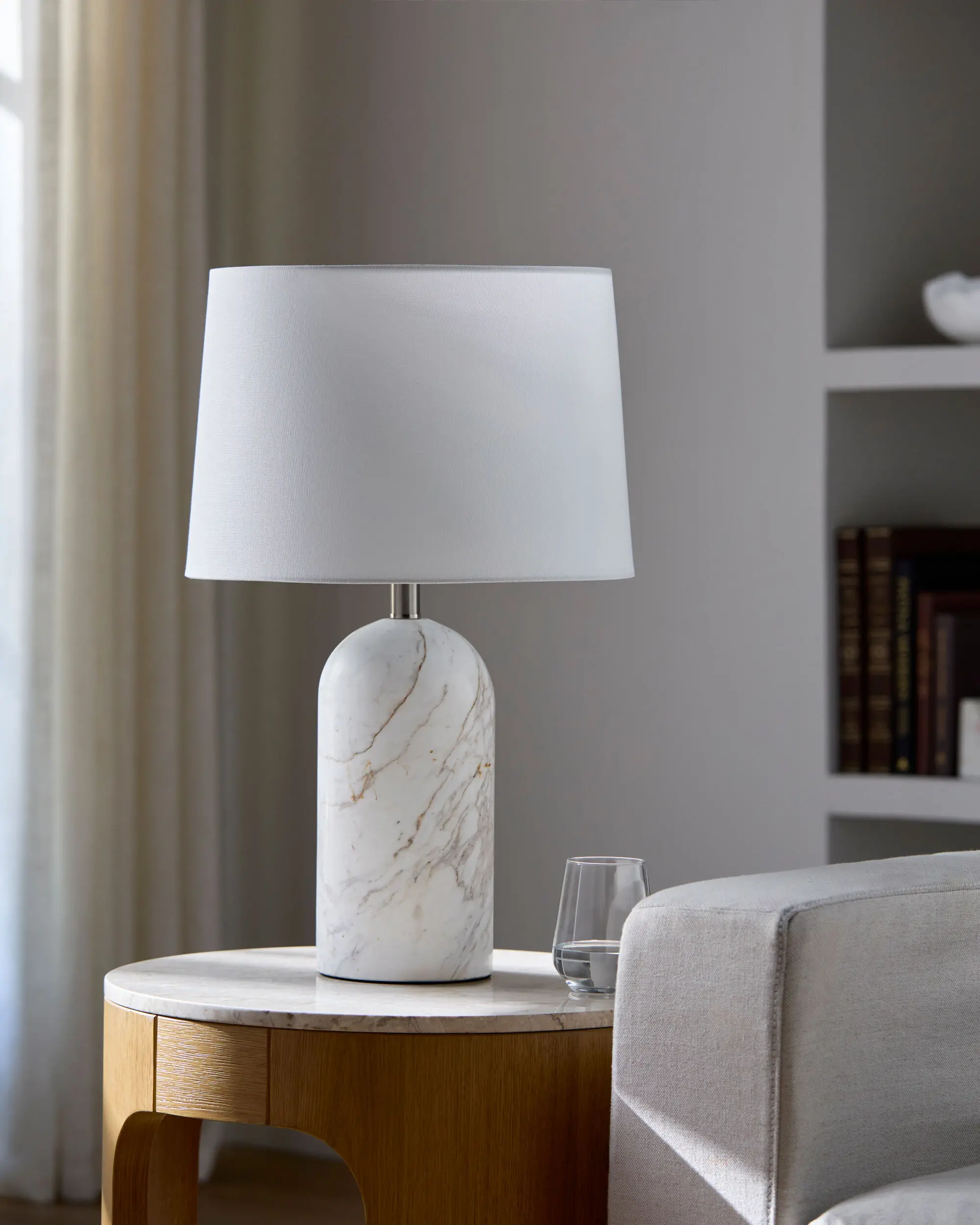 HUR-002 Huriel 24  Marble Accent Table Lamp-1