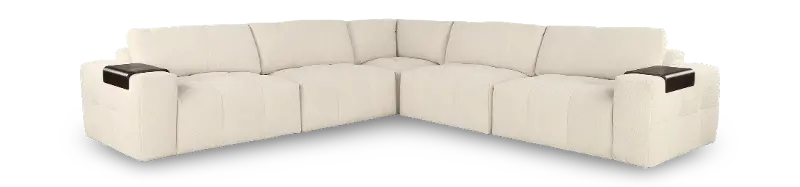 Monza Oyster White 5‑Piece Modular Sectional