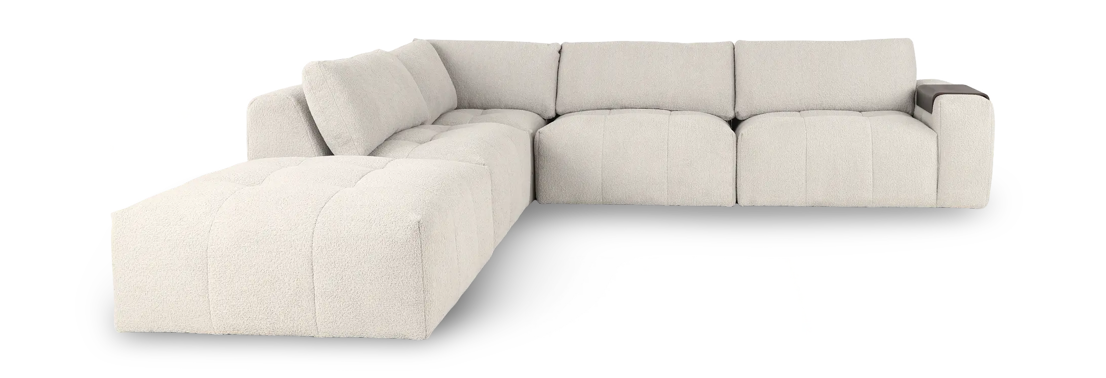 Monza Dove Gray 5-Piece Sectional with Ottoman-1