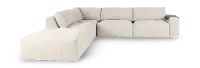 Monza Dove Gray 5-Piece Sectional with Ottoman