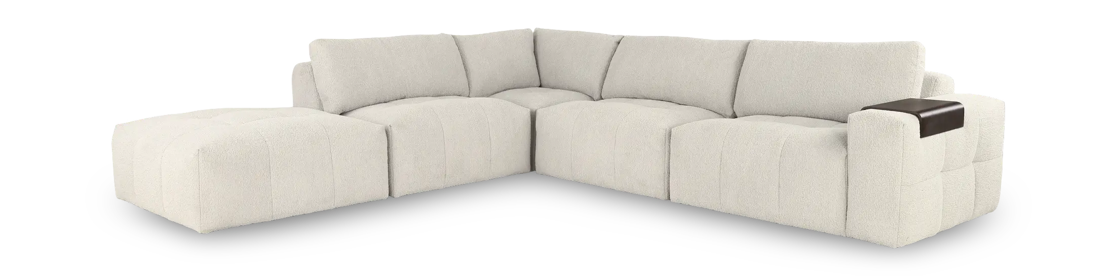 Monza Dove Gray 5-Piece Sectional with Ottoman-4