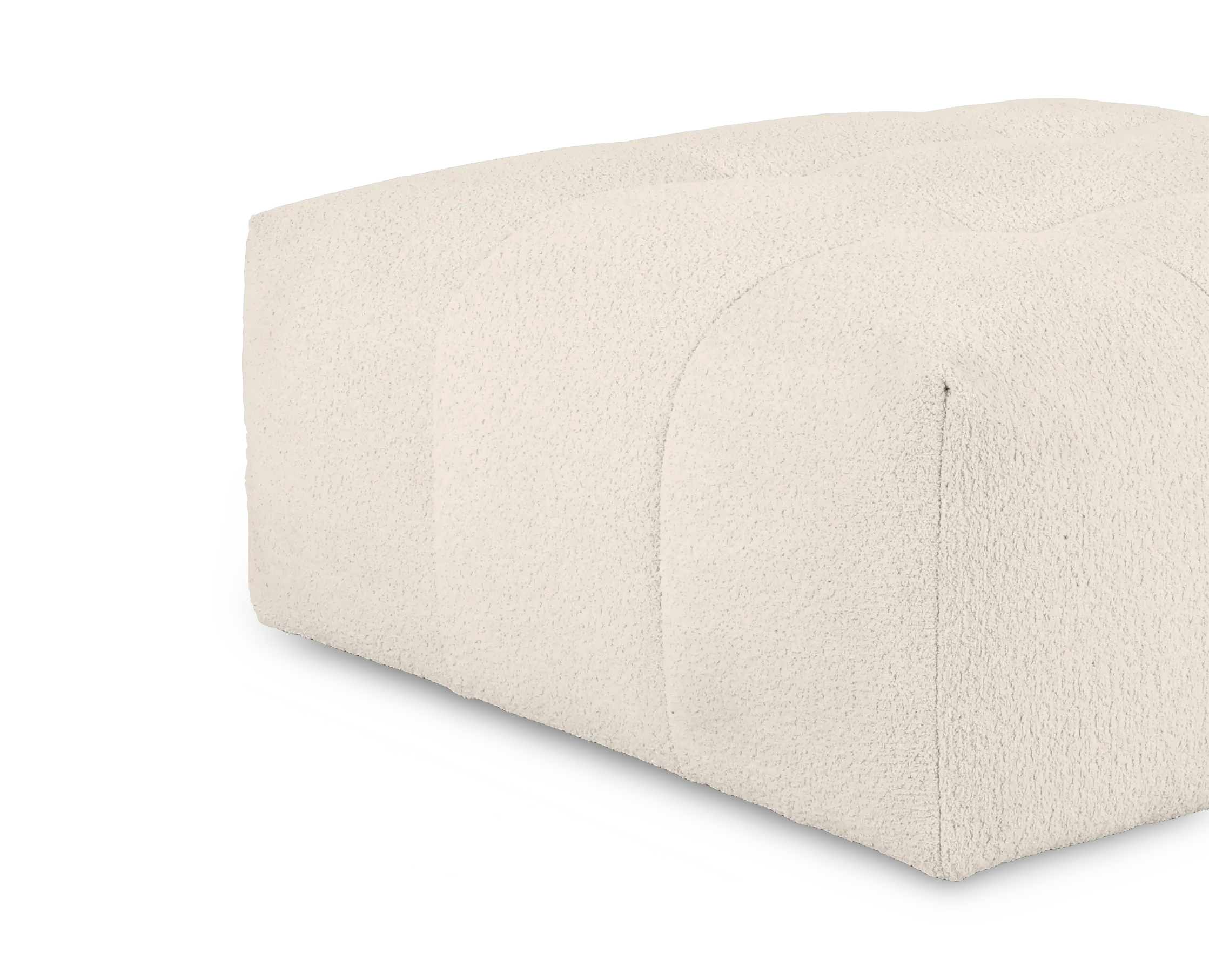 Monza Oyster White 5-Piece Sectional with Ottoman-5