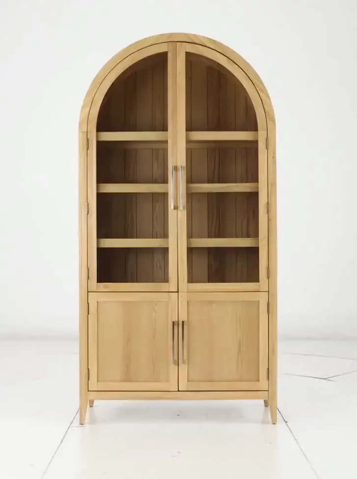 Flynn Blonde Oak Arched Cabinet-13