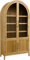 Flynn Blonde Oak Arched Cabinet