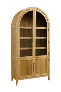 Flynn Blonde Oak Arched Cabinet
