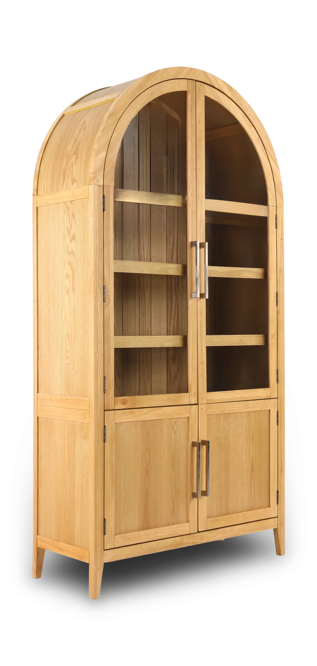Flynn Blonde Oak Arched Cabinet-4