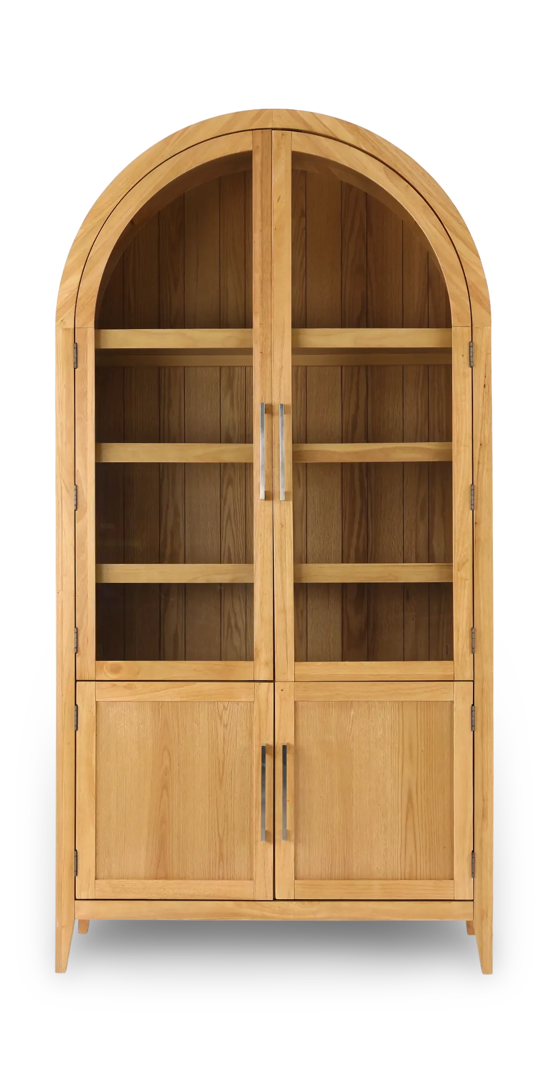 Flynn Blonde Oak Arched Cabinet-6