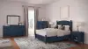 Westport Navy Blue Full Panel Bed