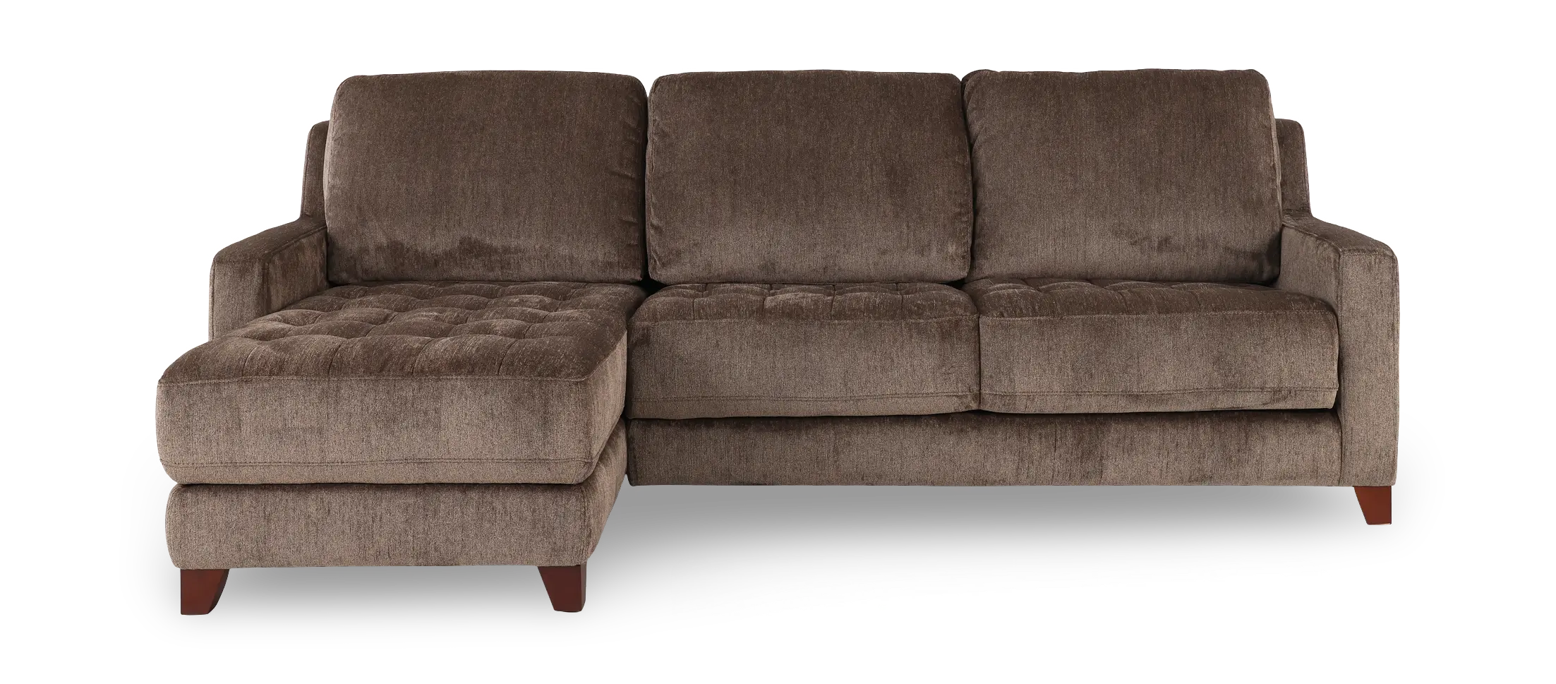 Salerno Teddy Bear Otter Sofa Sleeper with Left-Arm Facing Storage Chaise-1