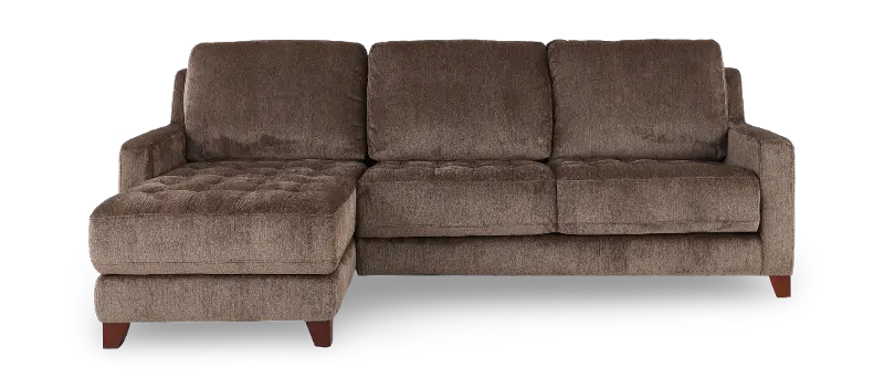 Salerno Teddy Bear Otter Sofa Sleeper with Left-Arm Facing Storage Chaise