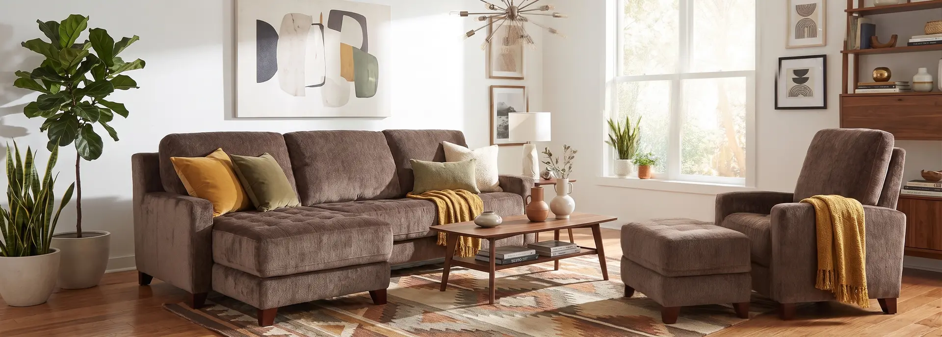 Salerno Teddy Bear Otter Sofa Sleeper with Left-Arm Facing Storage Chaise-2