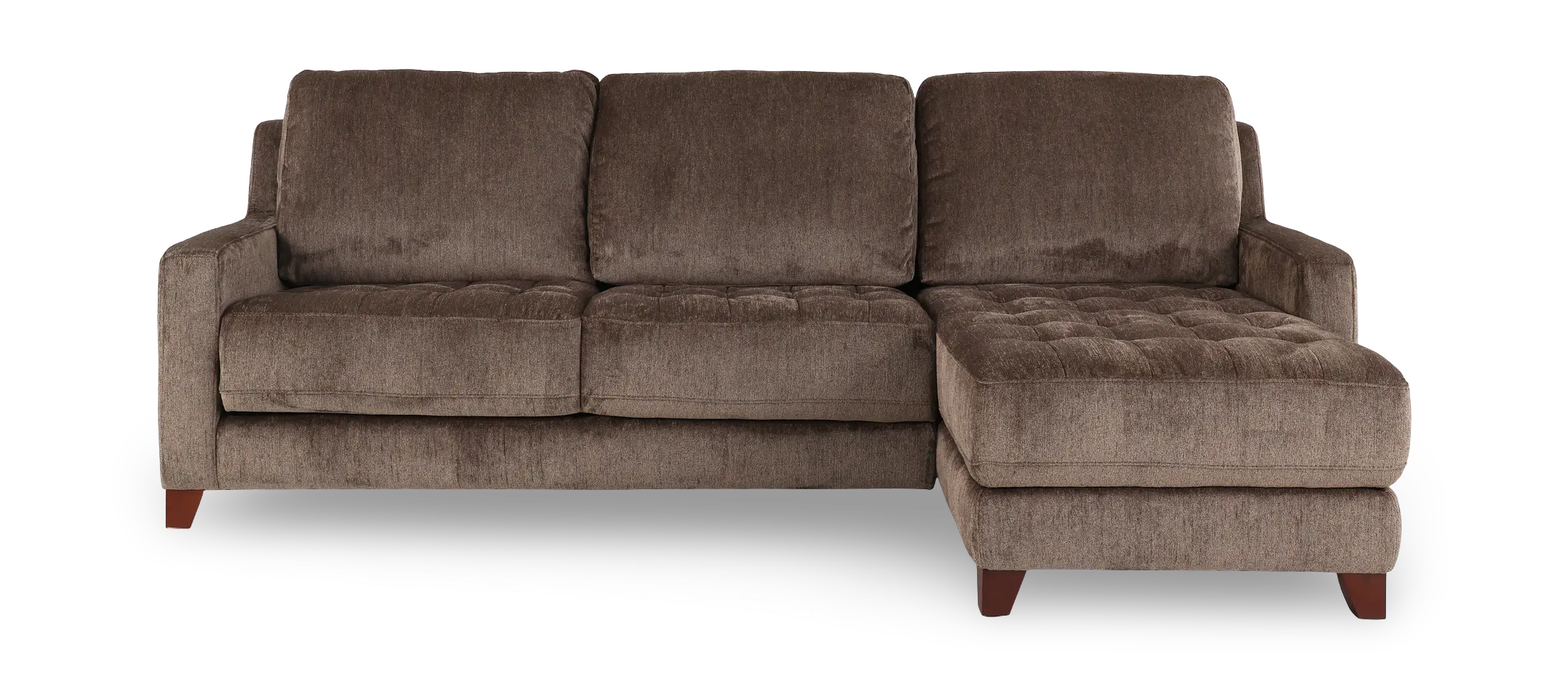 Salerno Teddy Bear Otter Sofa Sleeper with Right-Arm Facing Storage Chaise-1