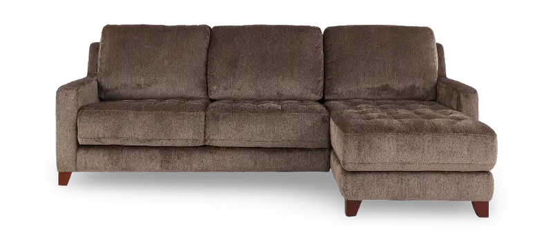 Salerno Teddy Bear Otter Sofa Sleeper with Right-Arm Facing Storage Chaise