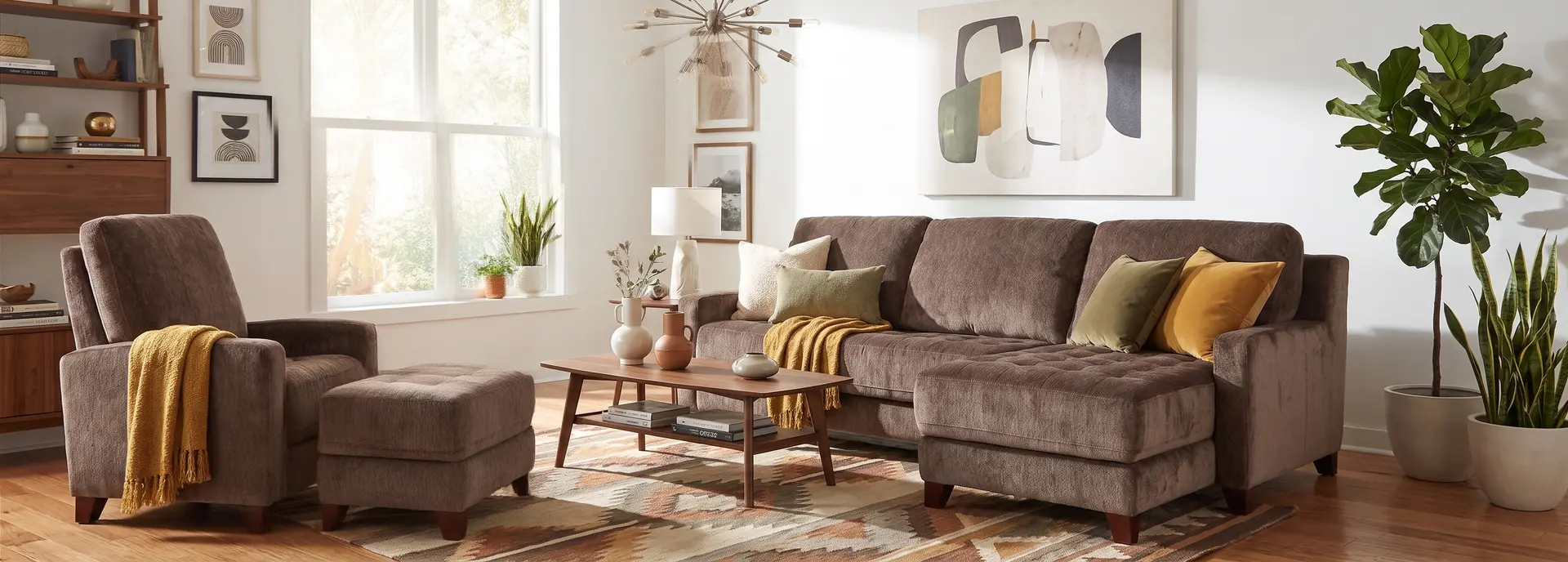 Salerno Teddy Bear Otter Sofa Sleeper with Right-Arm Facing Storage Chaise-2