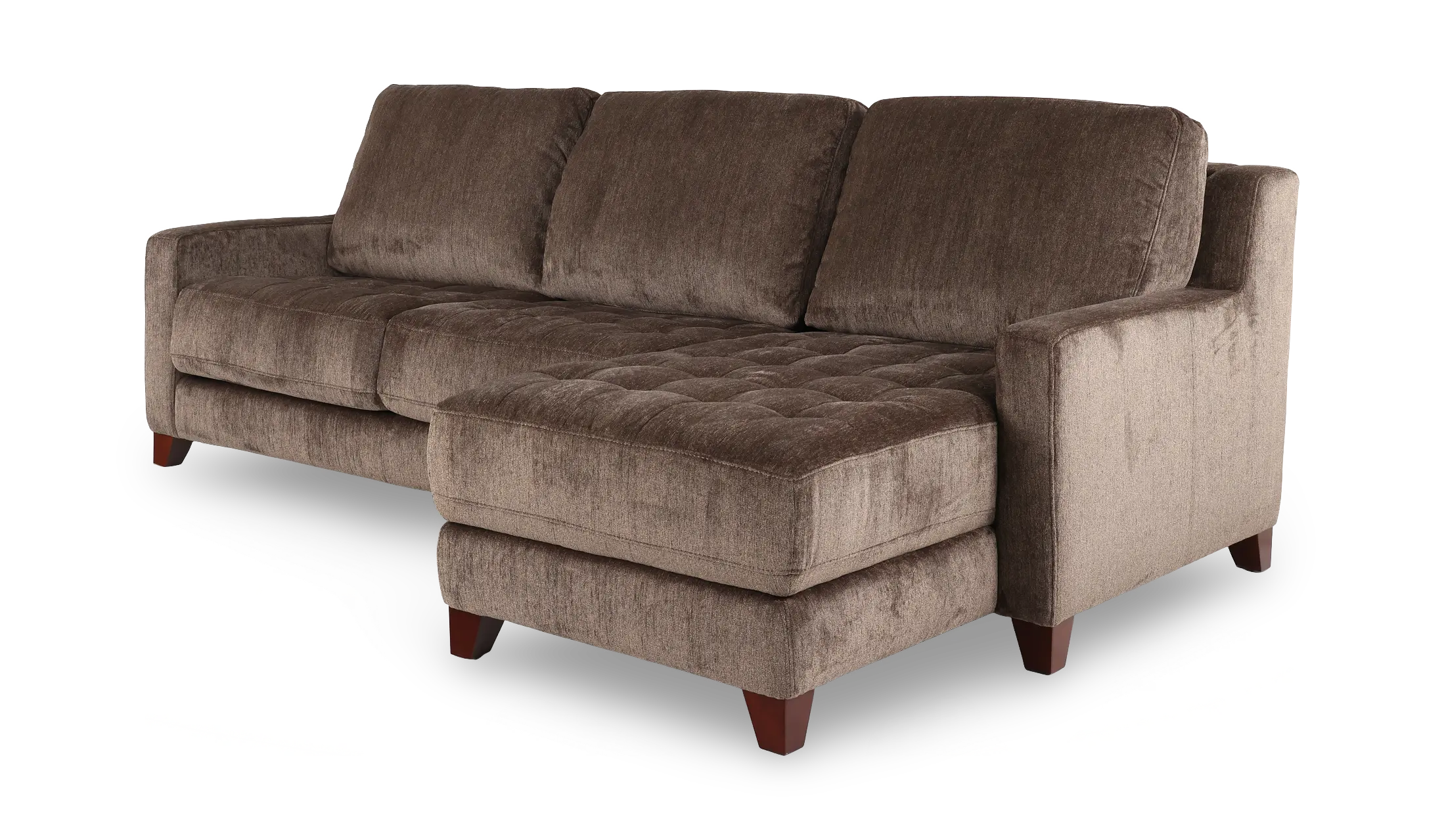 Salerno Teddy Bear Otter Sofa Sleeper with Right-Arm Facing Storage Chaise-4